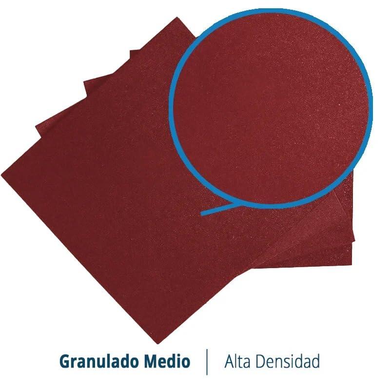 Piso do ginásio. Telha de borracha. 50x50cm. 20mm (Vermelho). Pacote 2 3/8