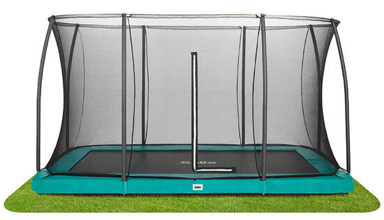 Trampolin - Comfort Edition Ground - 366 x 244 cm - Rechteckig Graun