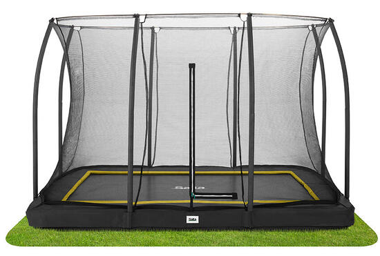 Trampolin - Comfort Edition Ground - 305 x 214 cm - Rechteckig Schwarz