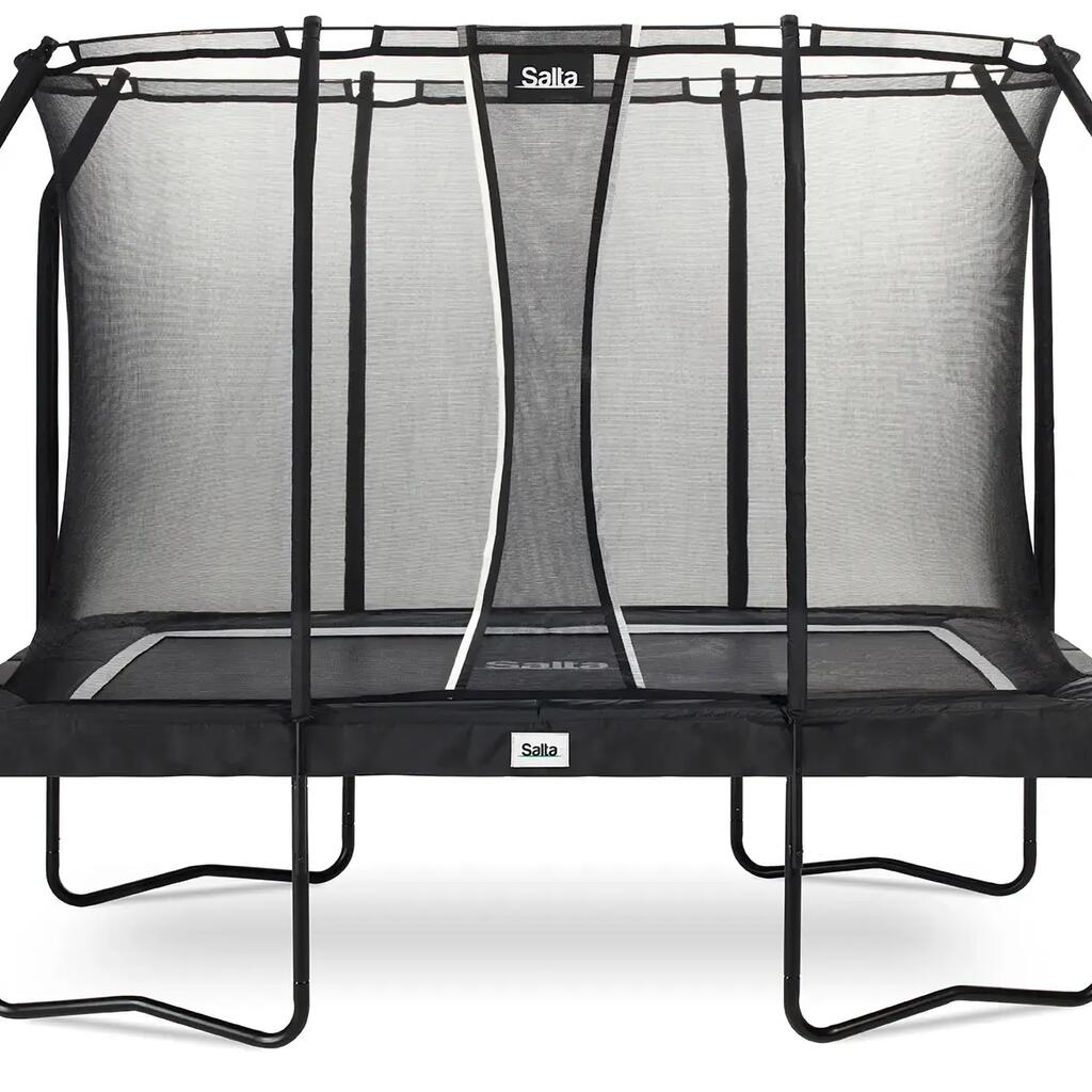 10ft x 7ft Salta Black Rectangular Premium Edition Trampoline with Enclosure