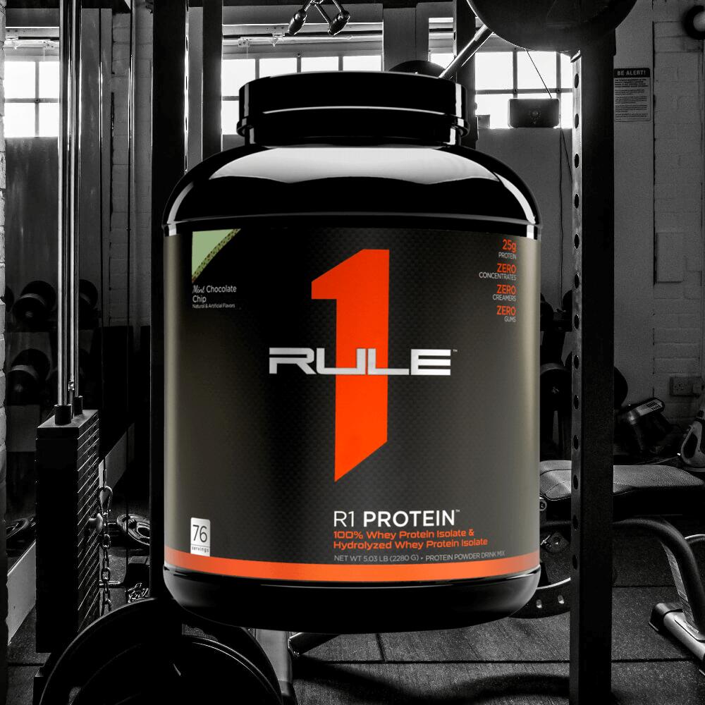 Rule1 R1 Protein Whey Isolate (5lbs) Mint Chocolate Chip - Proteine 2/4