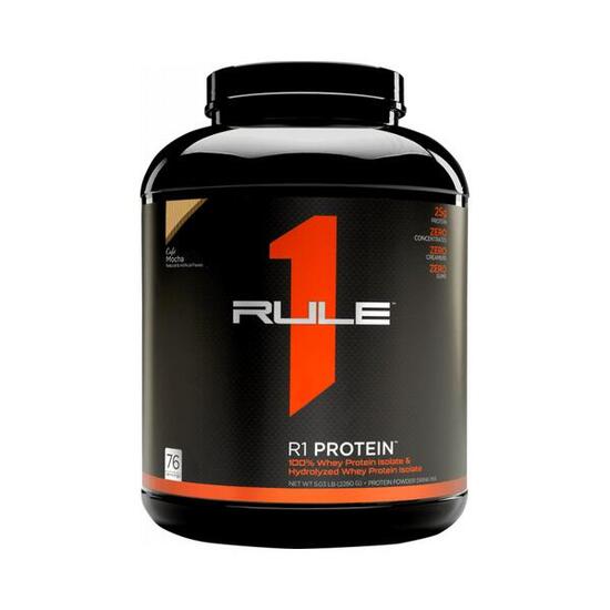 Rule1 R1 Protein Whey Isolate (5lbs) Café Mocha - Protéines