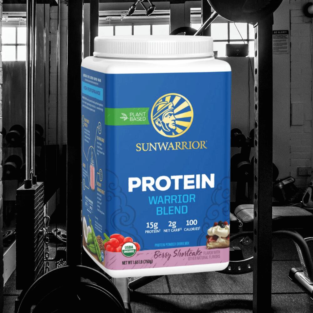 Sunwarrior Warrior Blend Organic (750g) Berry Shortcake - Protéines 4/5