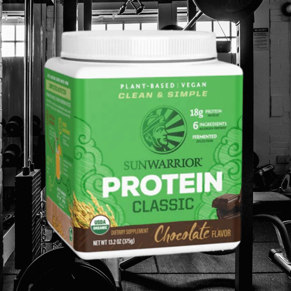 Sunwarrior Protein Classic Organic (375g) Chocolate - Protéines 2/5