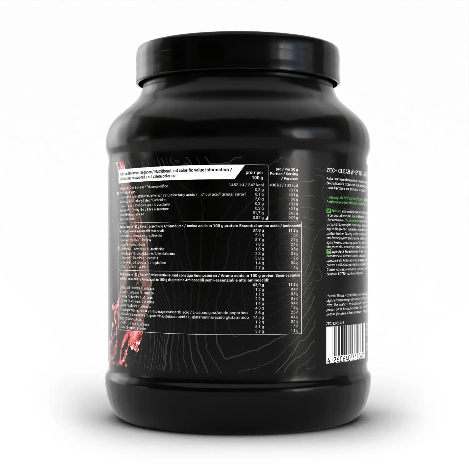 Zec+ Clear Whey Isolate (900g) Strawberry - Protéines - Protéines claires 2/3