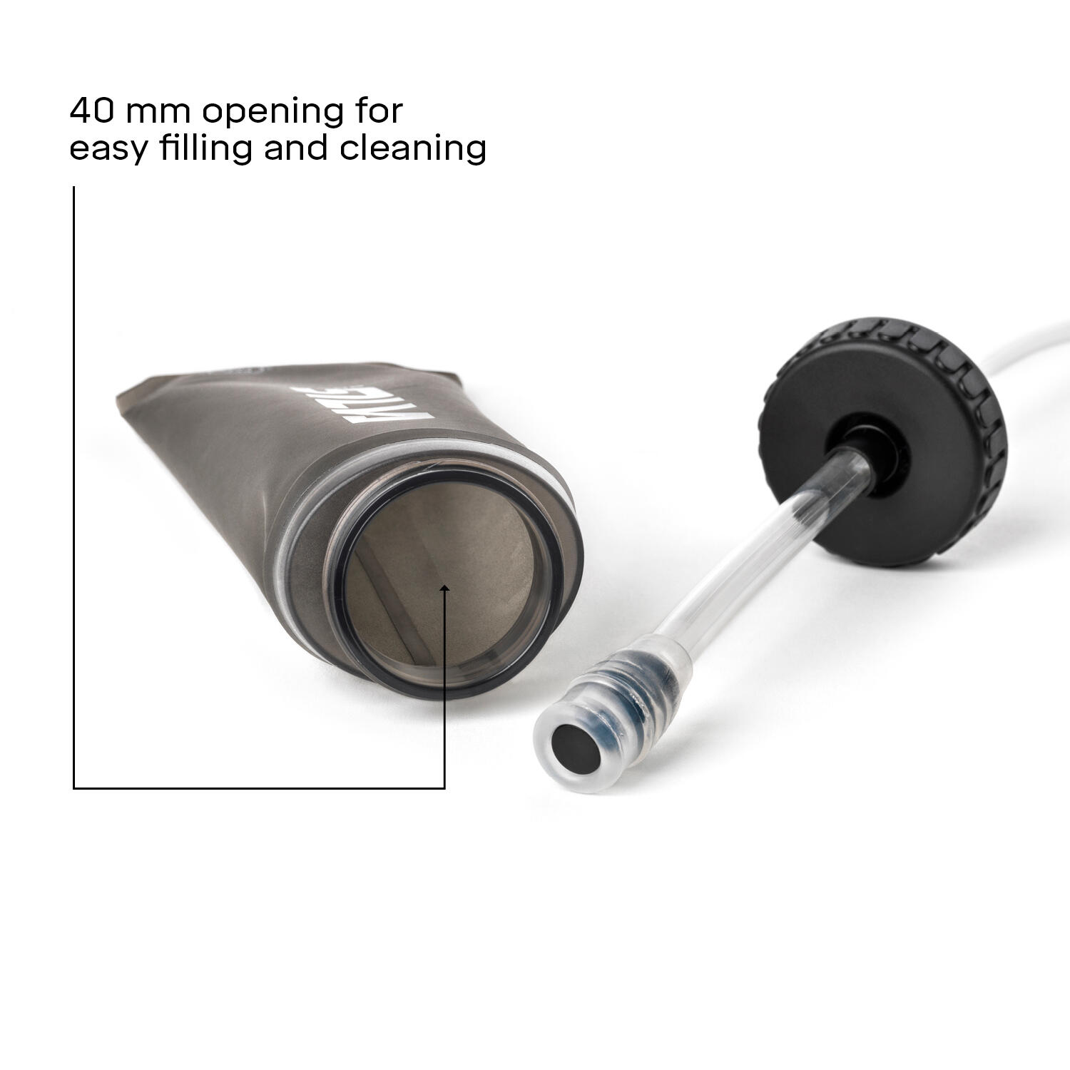 Flasque souple 500 ml avec paille - hydratation rapide et légère 3/4