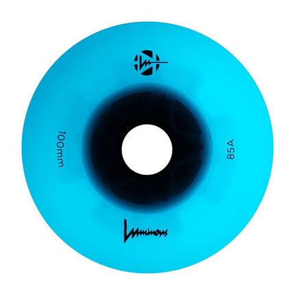 Zestaw 3 kółek do rolek Luminous 100mm/85A Blue Ocean Glow LED