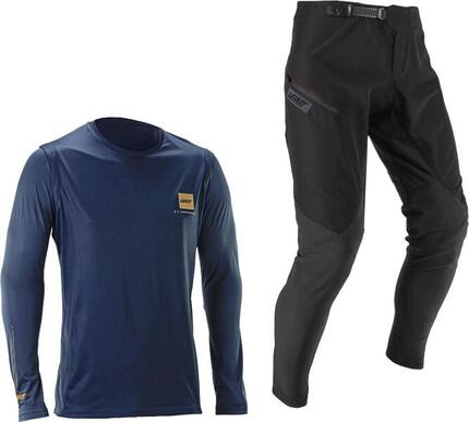 Kit Maillot Manches Longues et Pantalon Leatt Gravity 1.0 Bleu