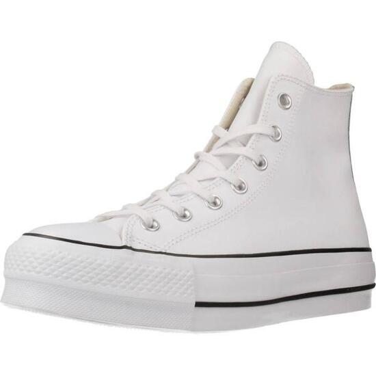 Baskets Converse Chuck Taylor All Star Lift Leather High, Blanc, Femmes