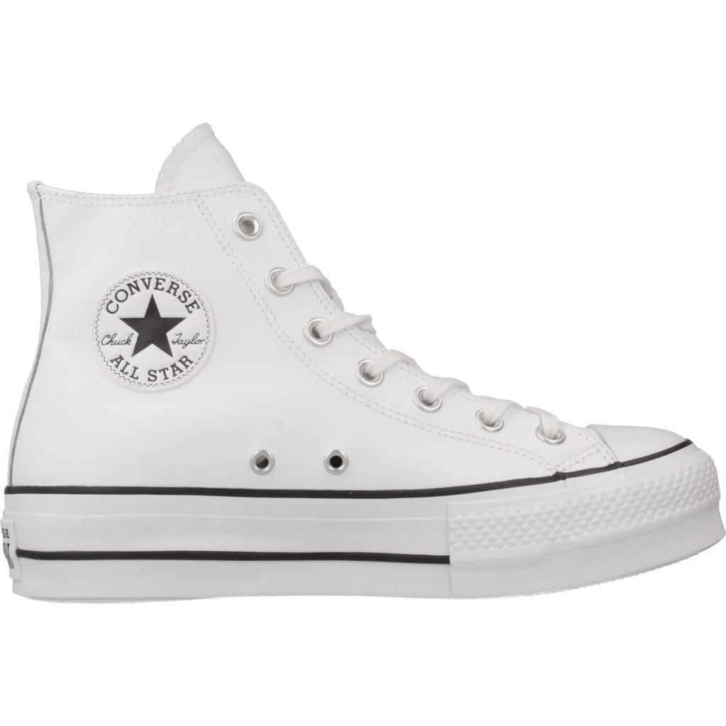 Calçado Converse Chuck Taylor All Star Lift Leather High, Branco, Mulheres 4/5