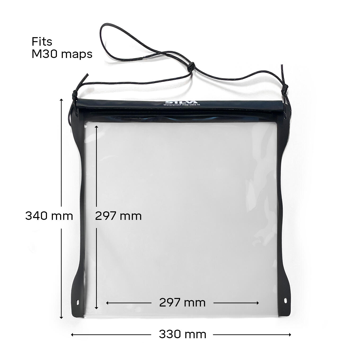 Étui carte étanche M - 297 x 297 mm, transparent, fermeture roulée 2/5