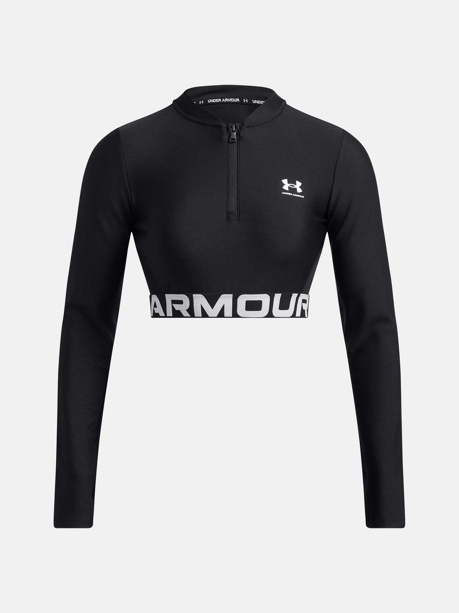 Haut d'entraînement femme Heat Gear Rib 1/4 Zip Under Armour 3/4