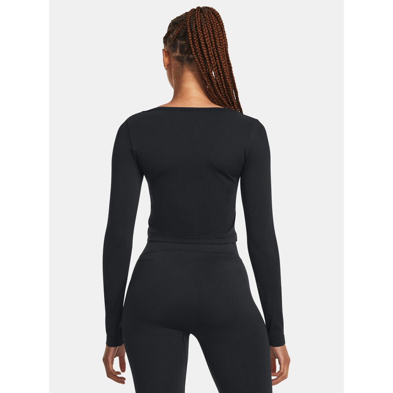 Bluză fitness femei Train Seamless, negru