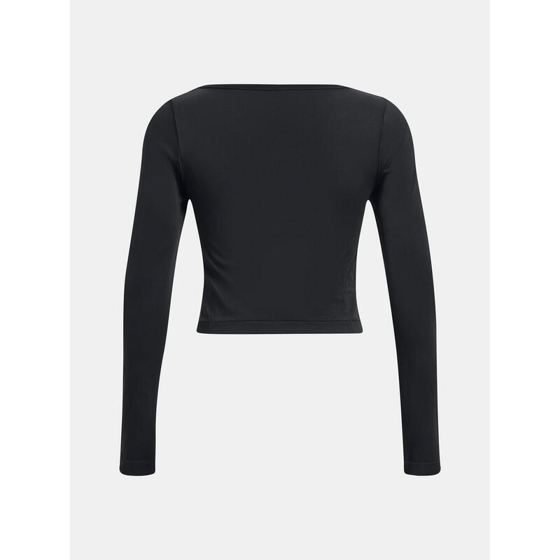 Bluză fitness femei Train Seamless, negru