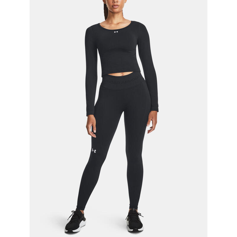 Bluză fitness femei Train Seamless, negru
