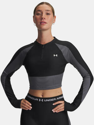 Under armour heatgear rib longsleeve met 1/4 rits