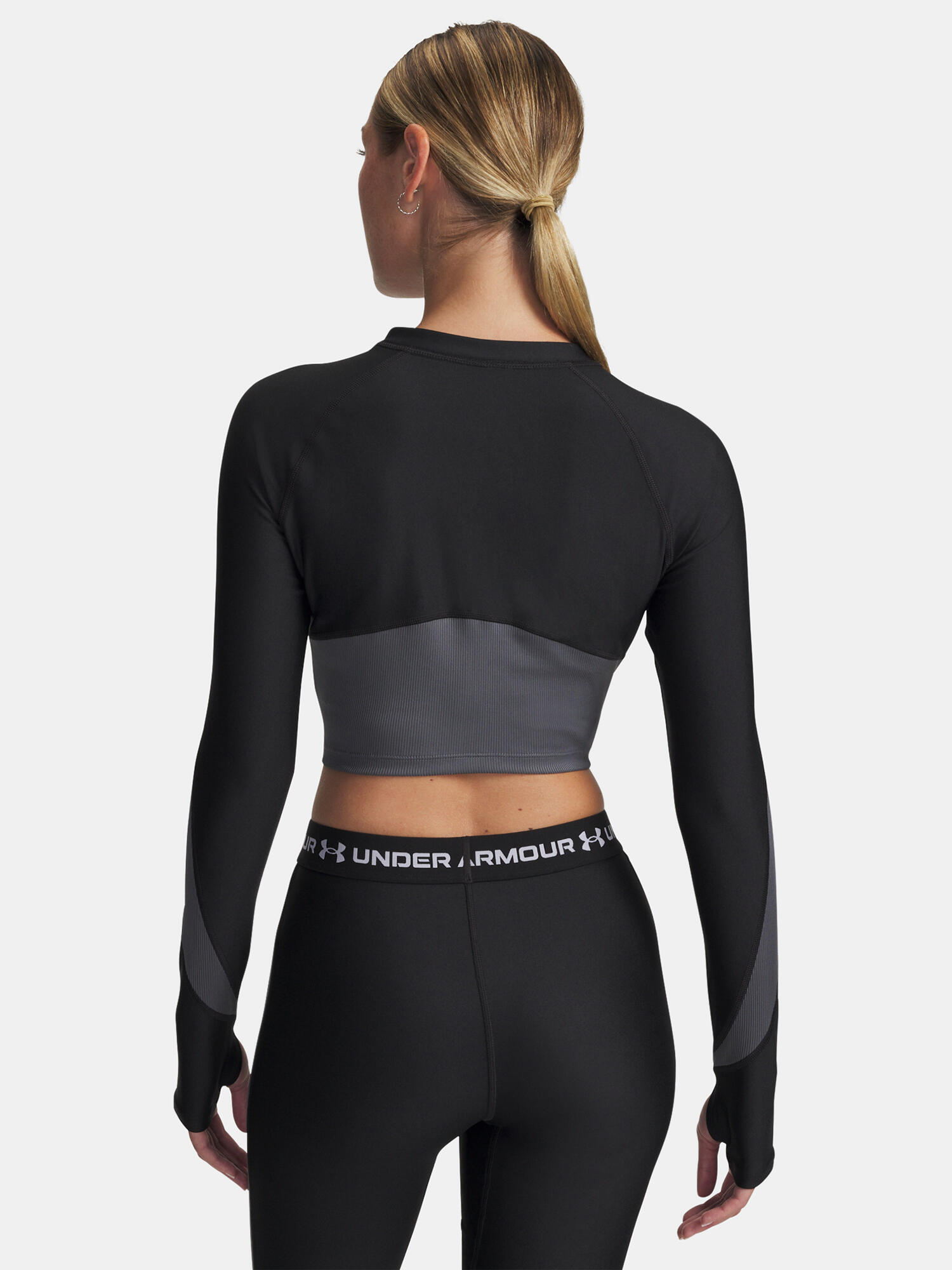 Under Armour HeatGear Rib longsleeve met 1/4 rits 2/4