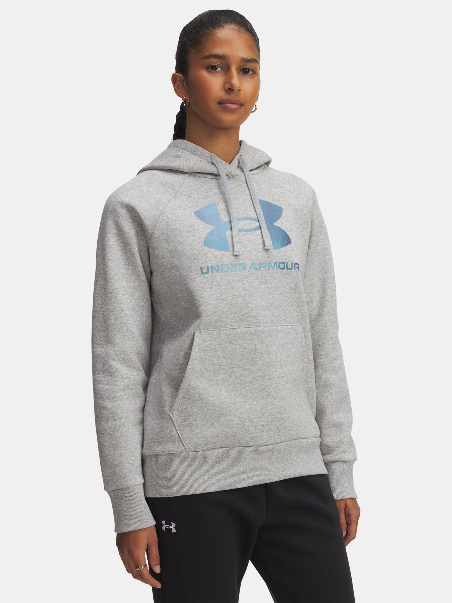 Sweat à capuche Under Armour Rival Fleece Shimmer 1/4