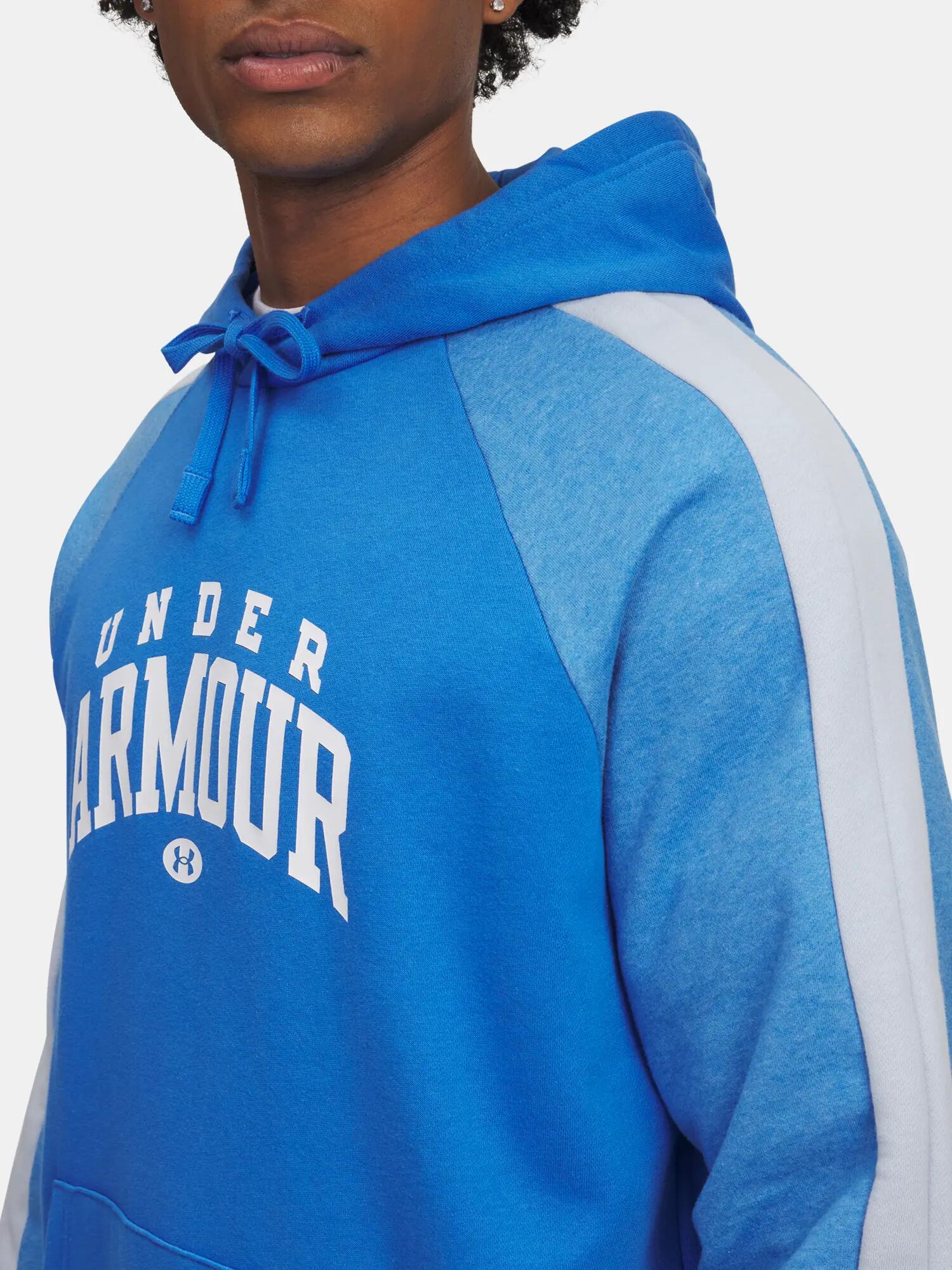 Herren-Sweatshirt Under Armour Rival Fleece Colorblock Hoodie 3/4