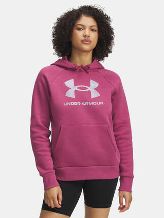 Bluza Damska Z Kapturem Under Armour Fuksja Rival Feelce Shimmer Hoddy