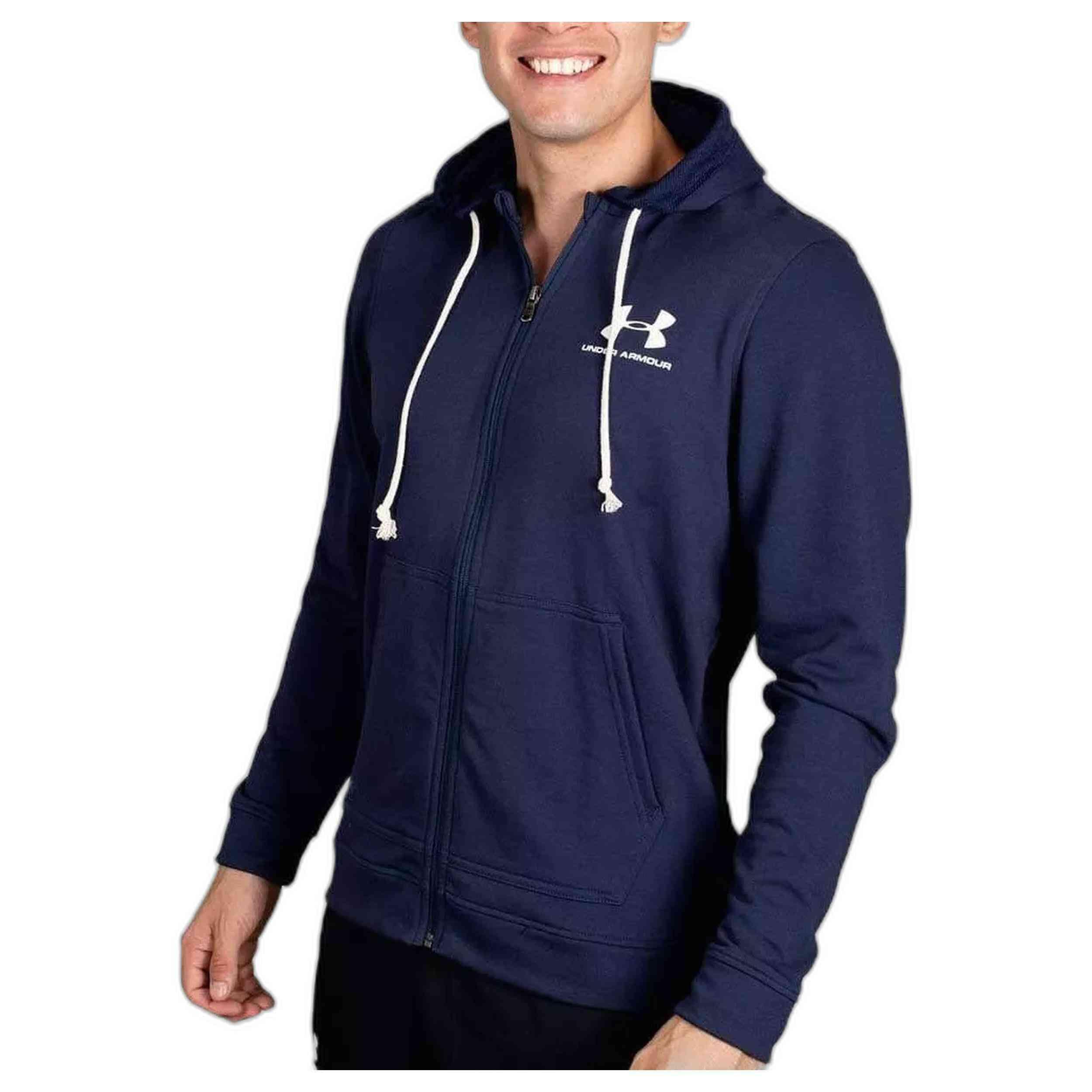 Bluza Męska Rozpinana Z Kapturem Under Armour UA Rival Terry Lc Fz Lg 3/4