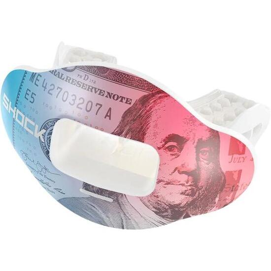 Shock Doctor Max Air Flow Lip Guard Print White/Gold Lux
