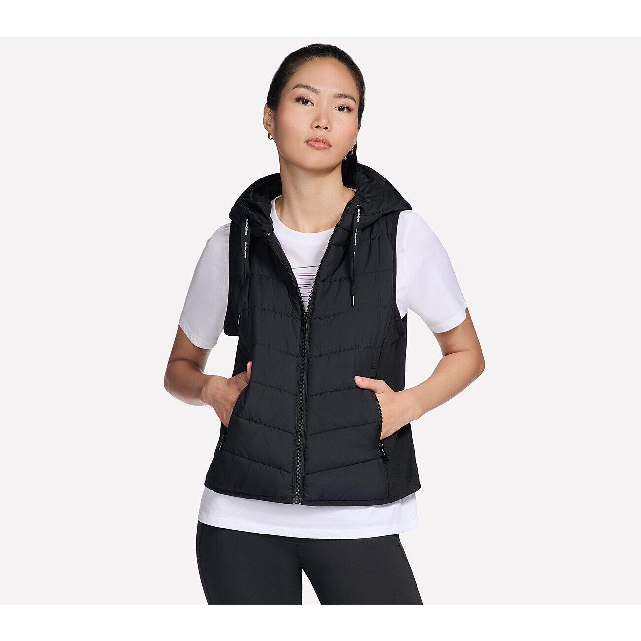 Gilet Skechers Performance Elite Cozy Fit Hooded, Noir, Femmes 3/5