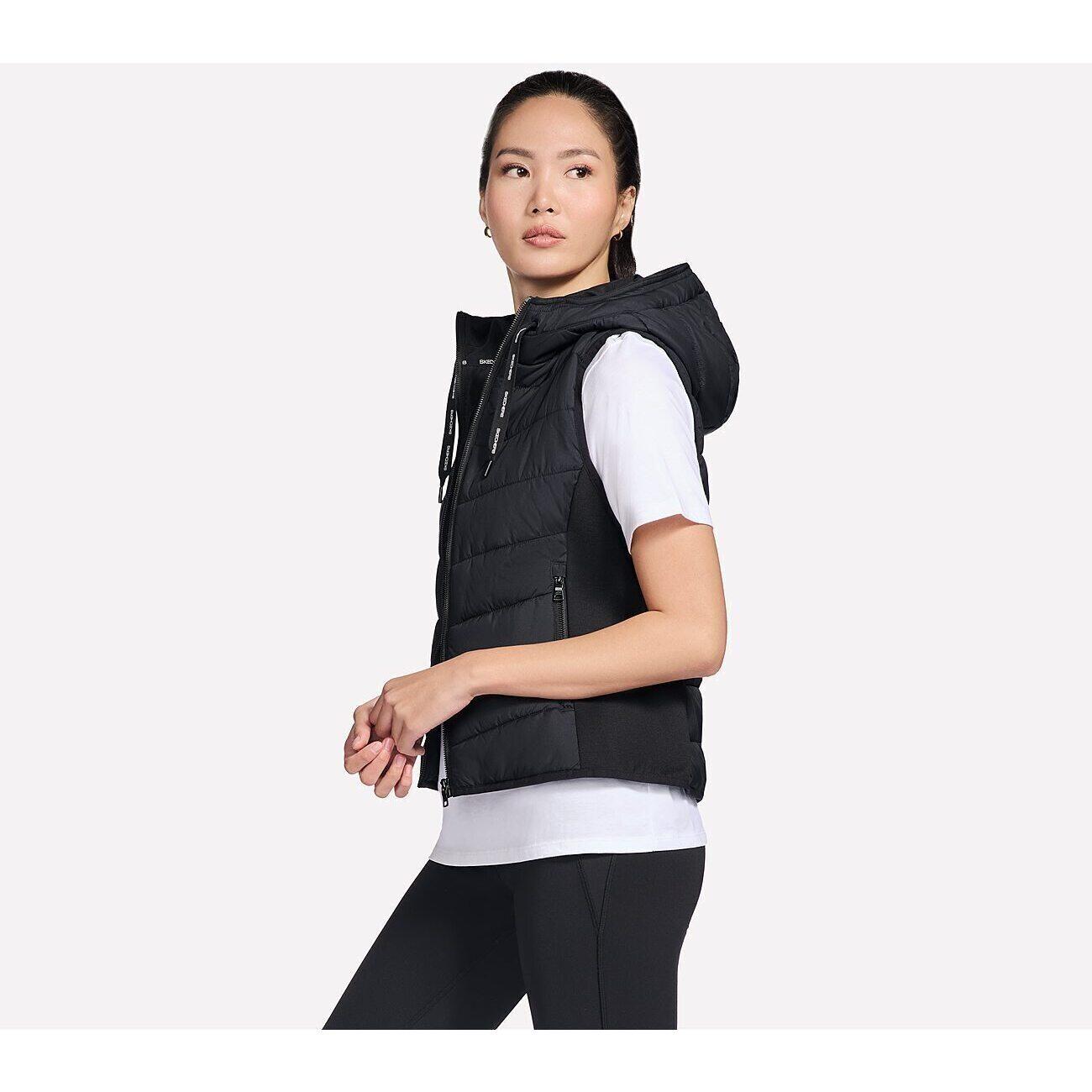 Gilet Skechers Performance Elite Cozy Fit Hooded, Noir, Femmes 5/5