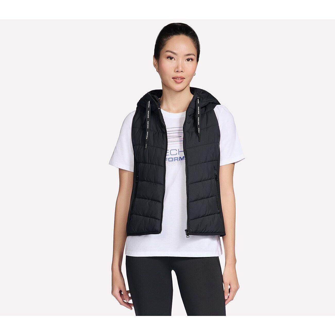 Gilet Skechers Performance Elite Cozy Fit Hooded, Noir, Femmes 4/5