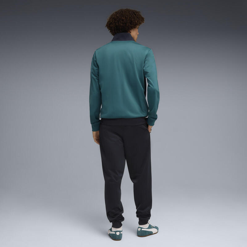 Trening bărbați croială regulară tricot Colourblock, albastru teal PUMA