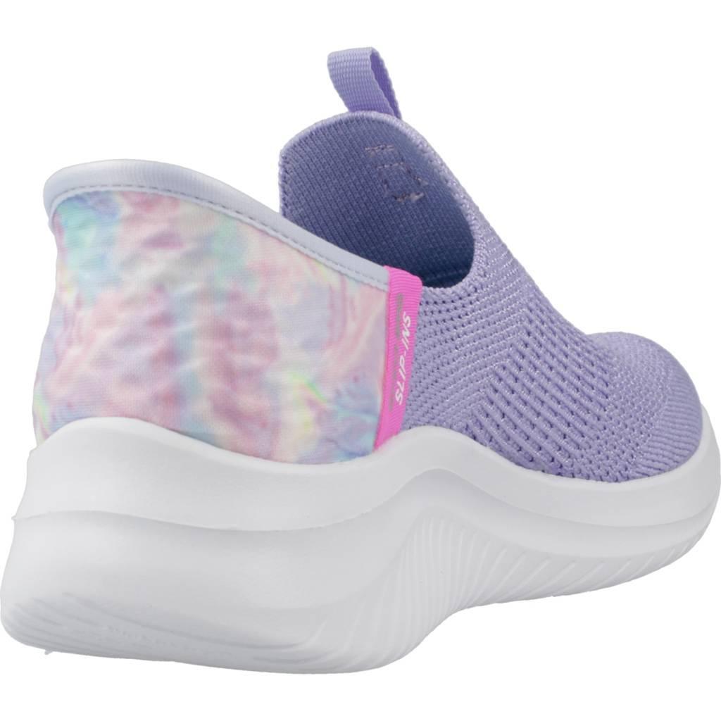 Zapatillas Sneakers Niños Skechers Ultra Flex 3.0 Colory Wild Slip-On morado 3/5