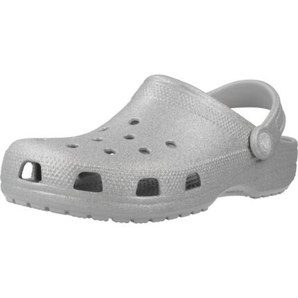 Sandały CROCS CLASSIC GLITTER CLOG Srebrny