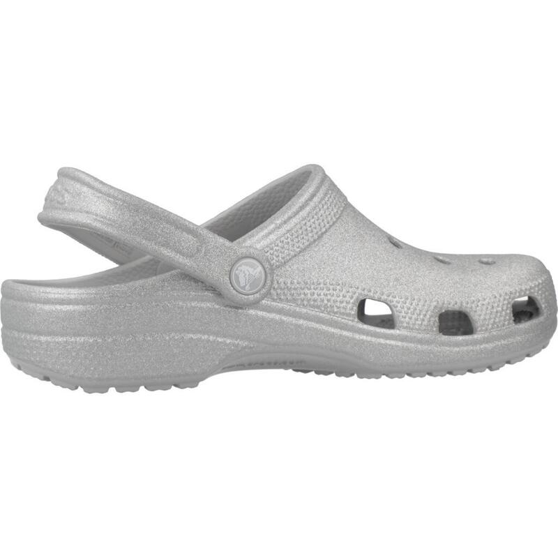 Flip-flops Crocs Model Classic Glitter Clog Culoare Argint