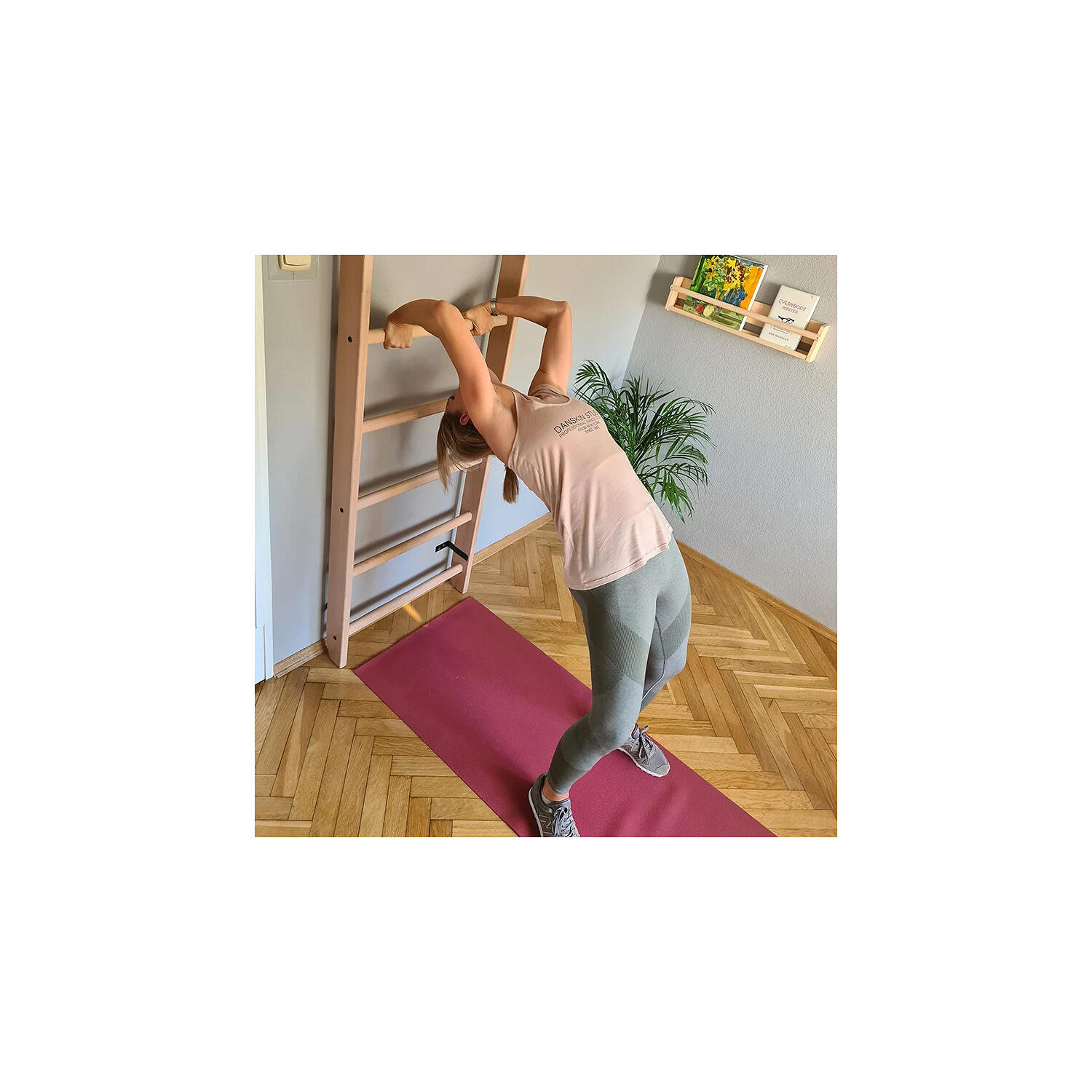 Sprossenwand BenchK Serie 1 aus Buche 220 cm beige, 8 Sprossen 2/7