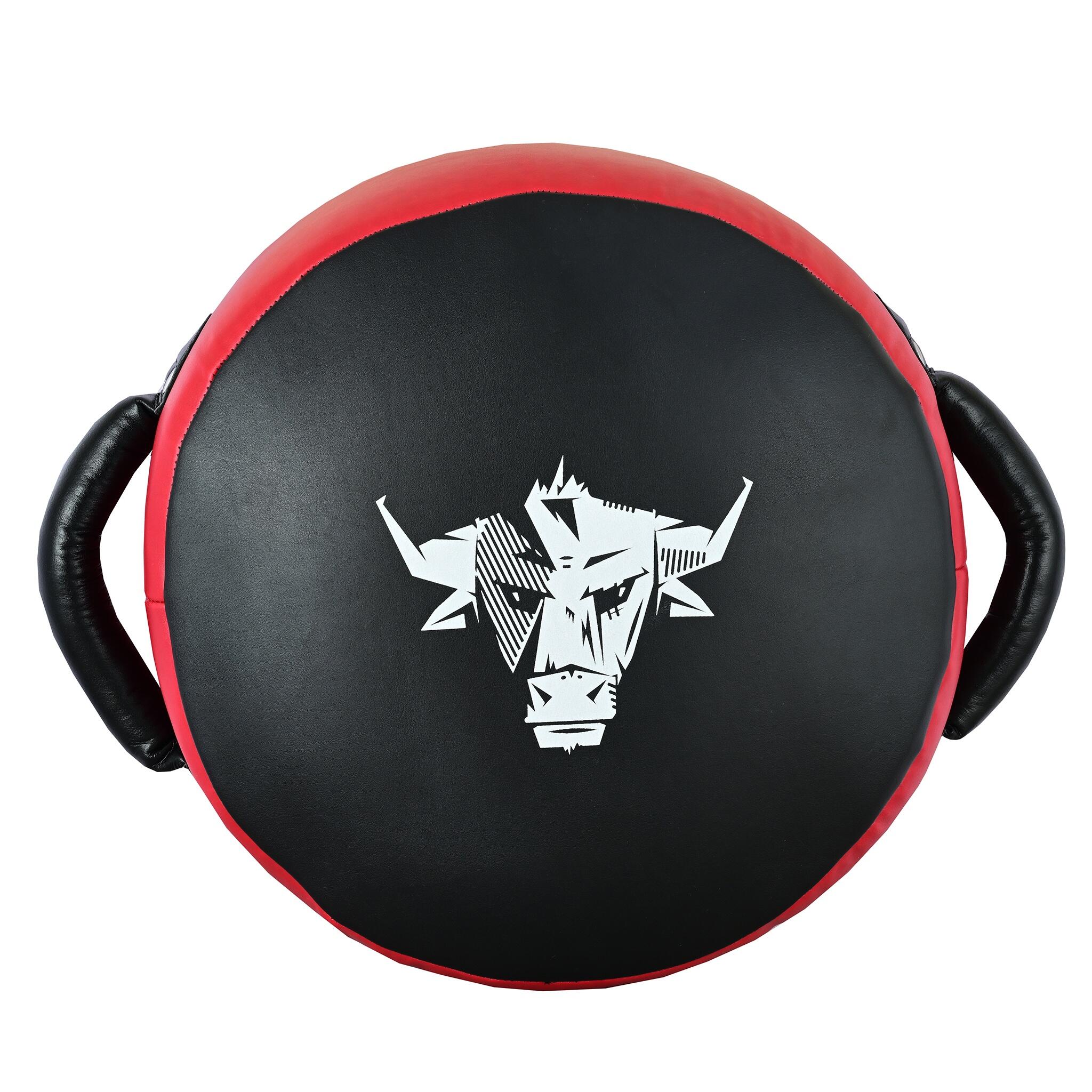 Javson Boxing Round Kick Striking Focus Pad Punching Training  Black / Red