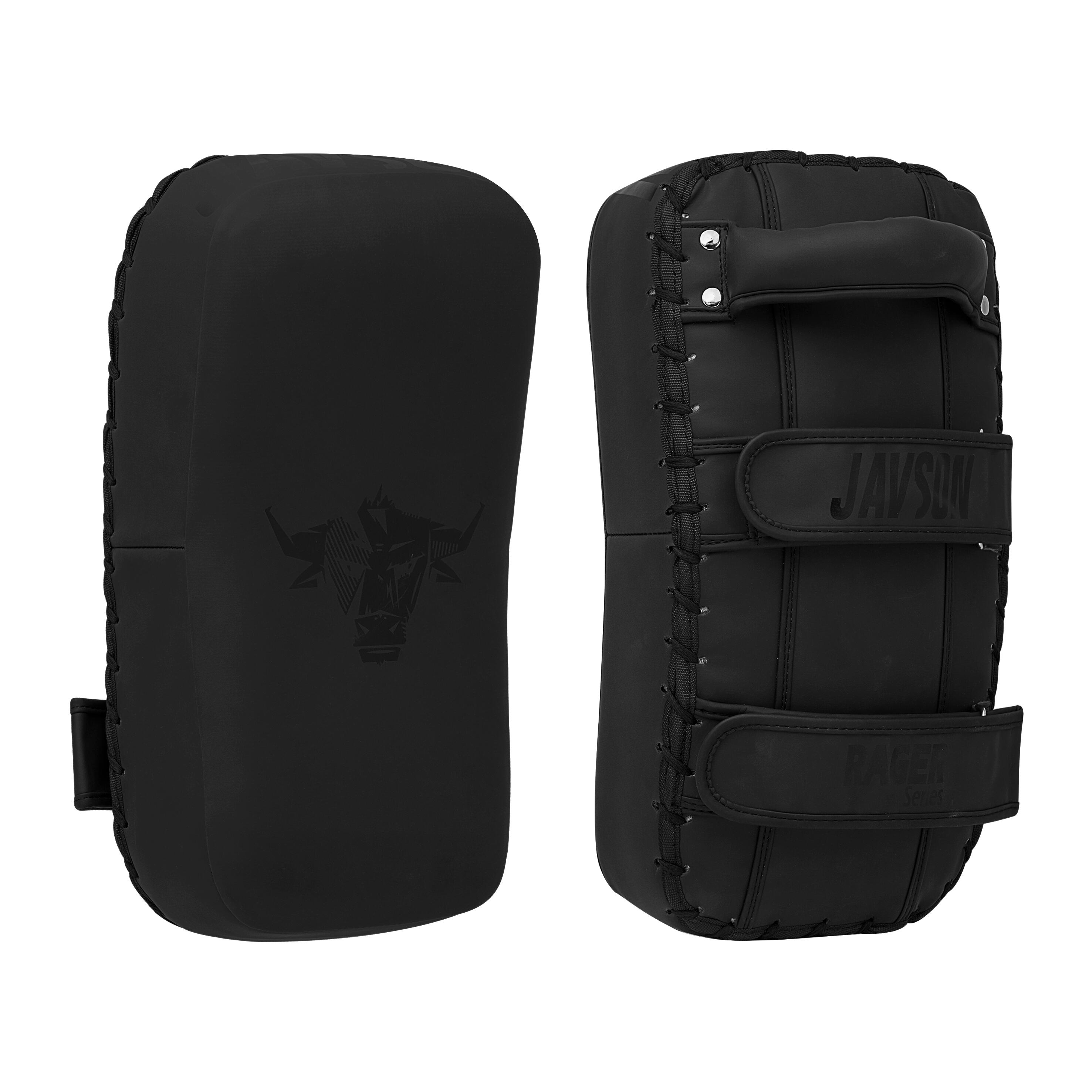 Javson Thai Pads Curved Kick Pad (Sold as Pair) - Matt Black