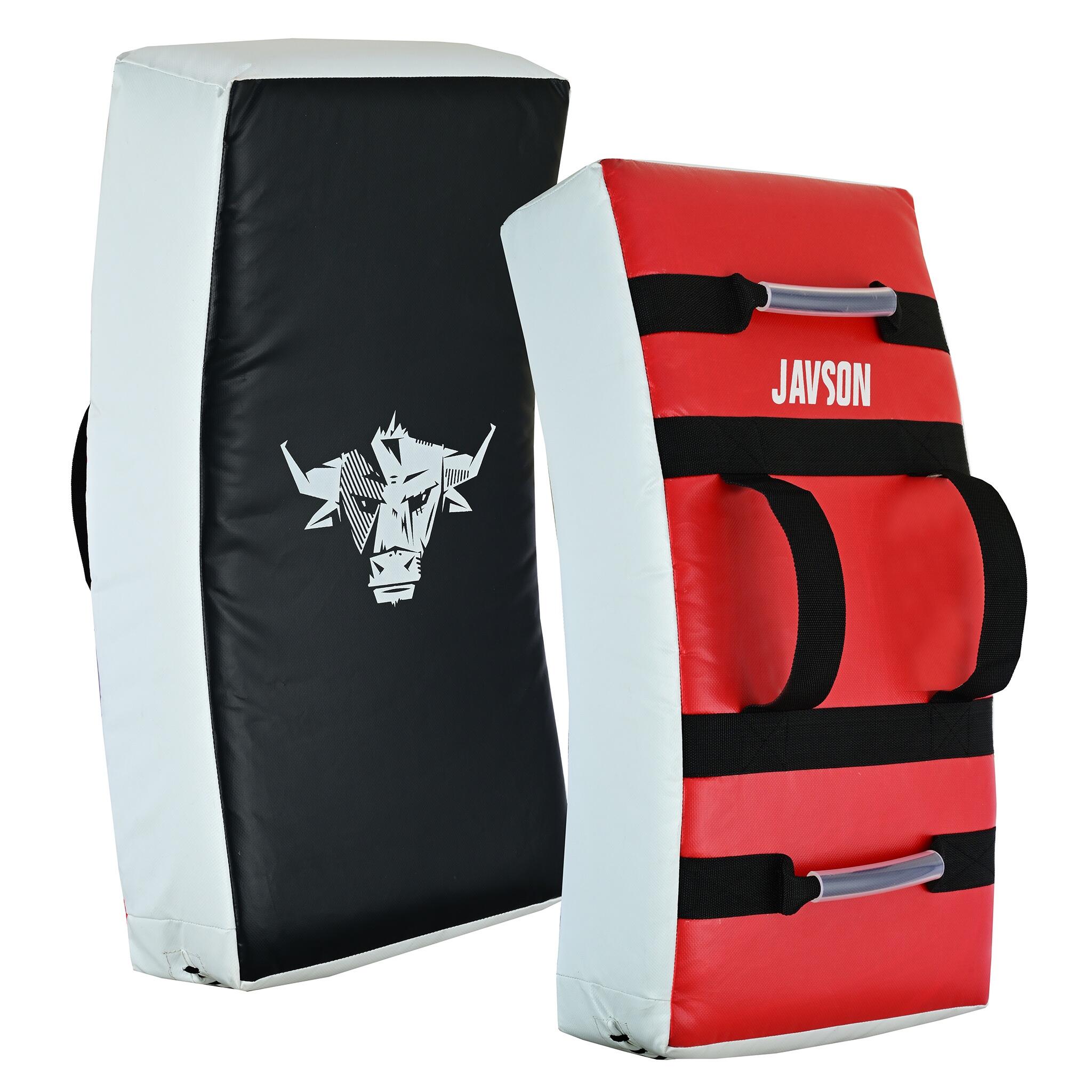 Javson Kick Shield Curved Pads Kickboixing MMA Muay Thai Training - Black / Red