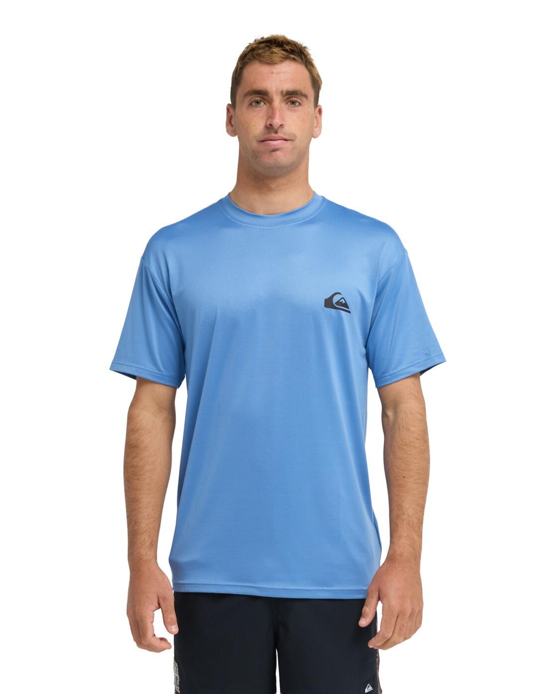 T-shirt de surf à manches courtes UPF50 EVERYDAY SURF Bleu Homme 3/4