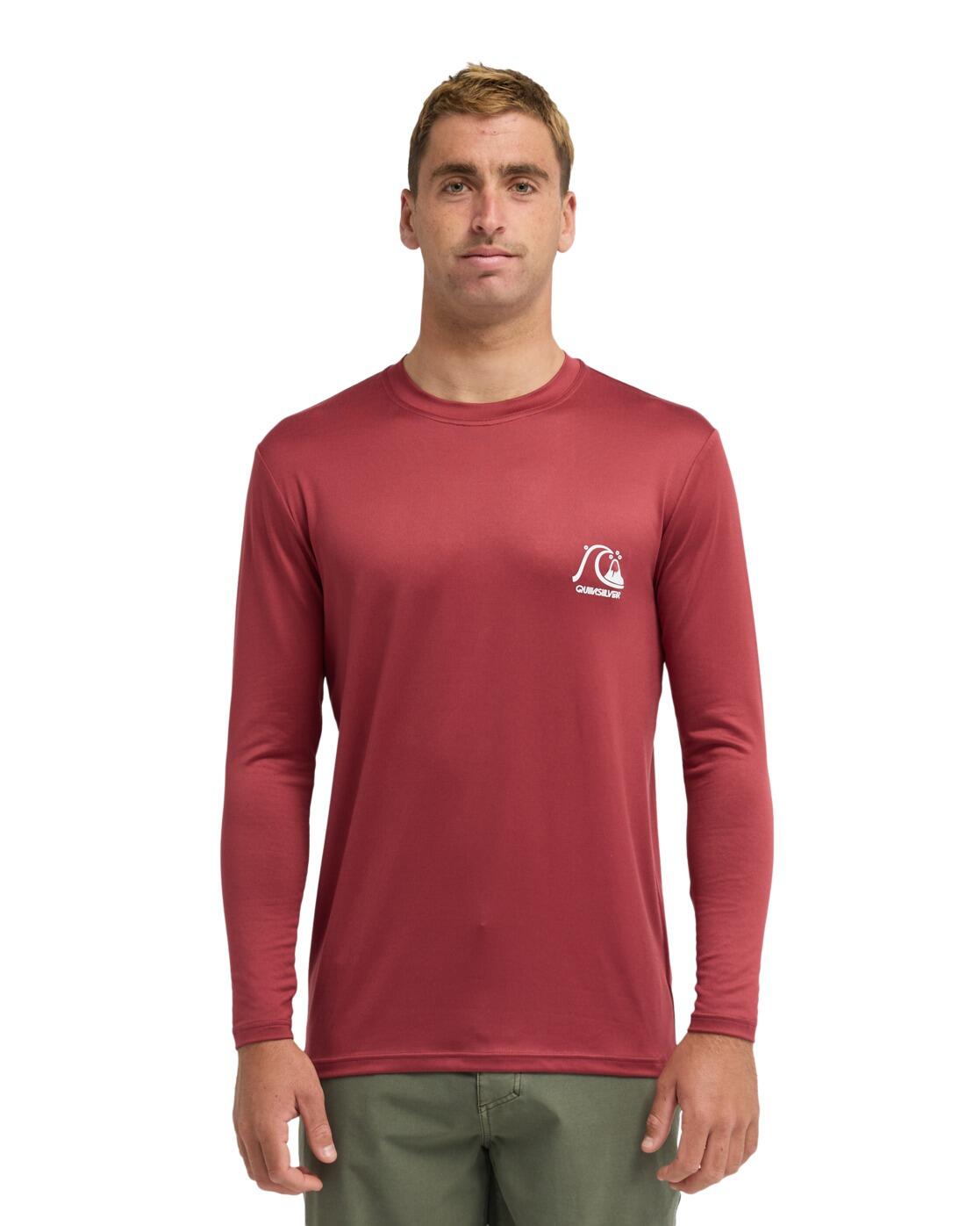 Camiseta de Surf de Manga Larga con UPF 50 DNA SURF Rojo Hombre 3/4
