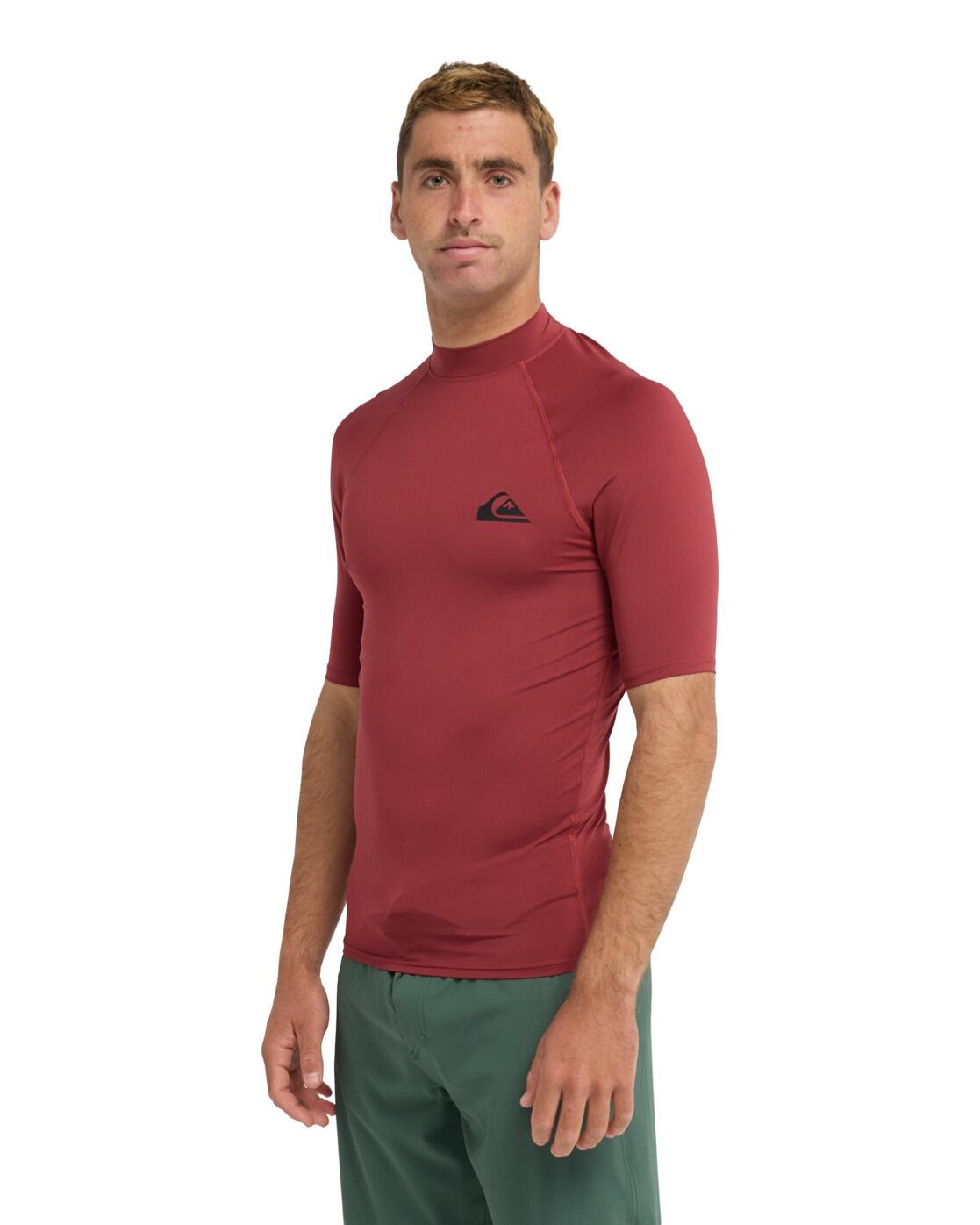 T-shirt de surf à manches courtes UPF50 EVERYDAY Rouge Homme 4/4