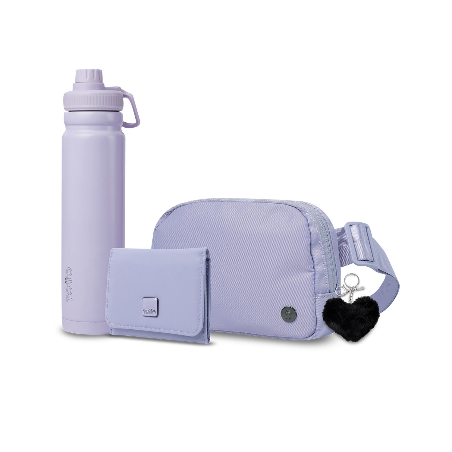 Totto Riñonera Freya (Riñonera, botella, cartera y llavero) Morado Poliéster 20 1/5