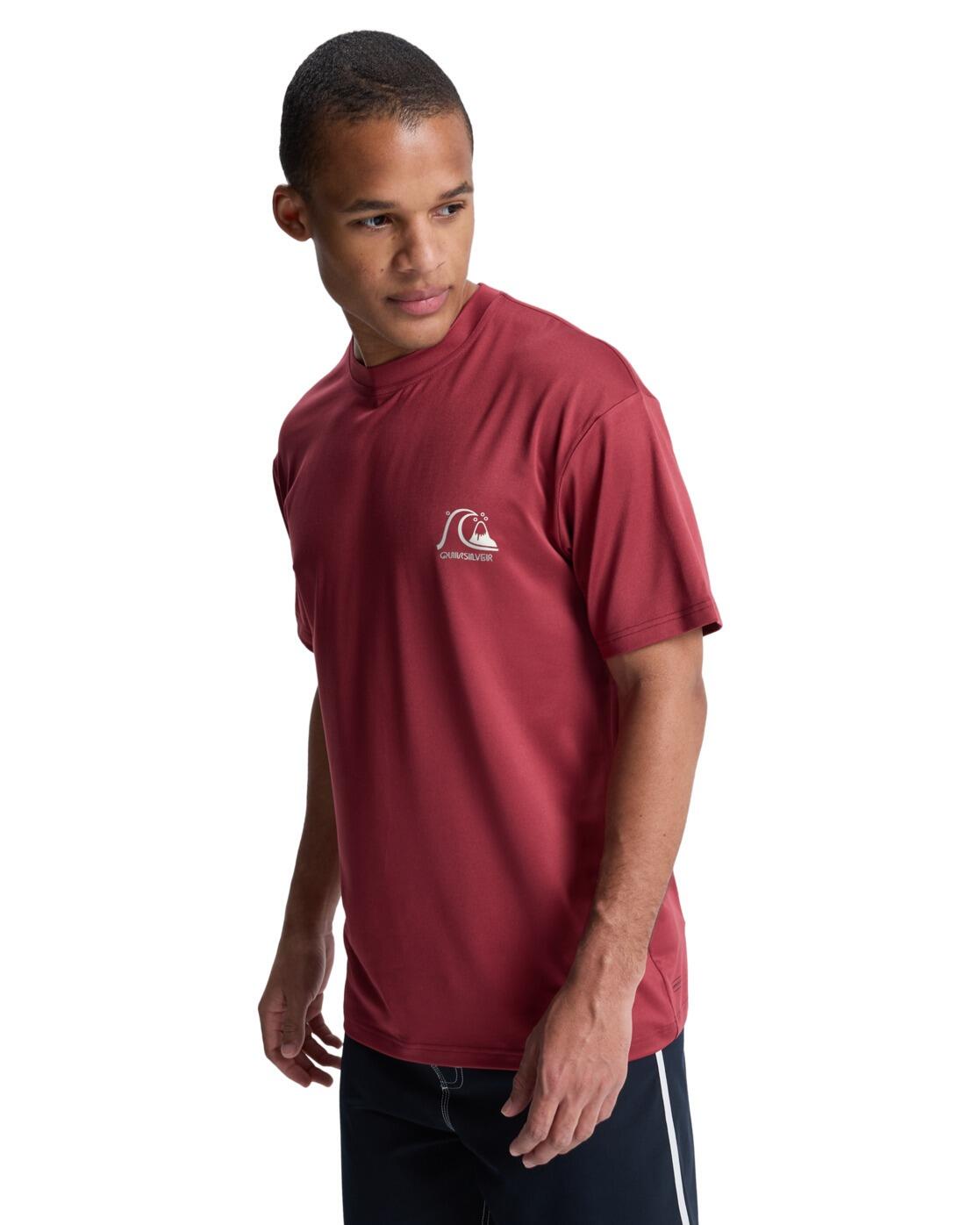 T-shirt de surf à manches courtes UPF50 DNA SURF Rouge Homme 3/4