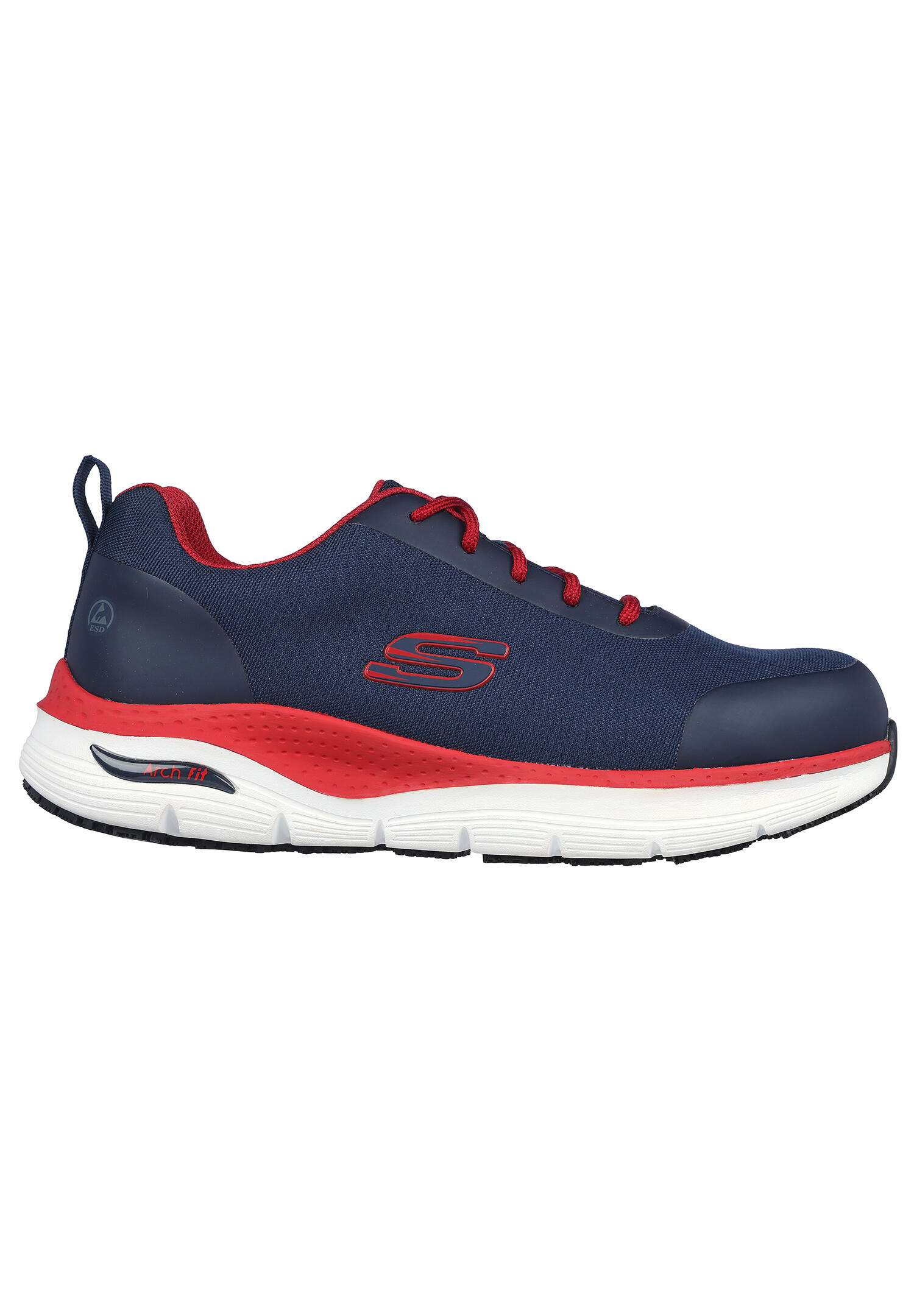 Skechers Herren Sicherheitssneaker SRRINGSTAP ARCH FIT 200086EC NVRD Blau/Rot 2/4