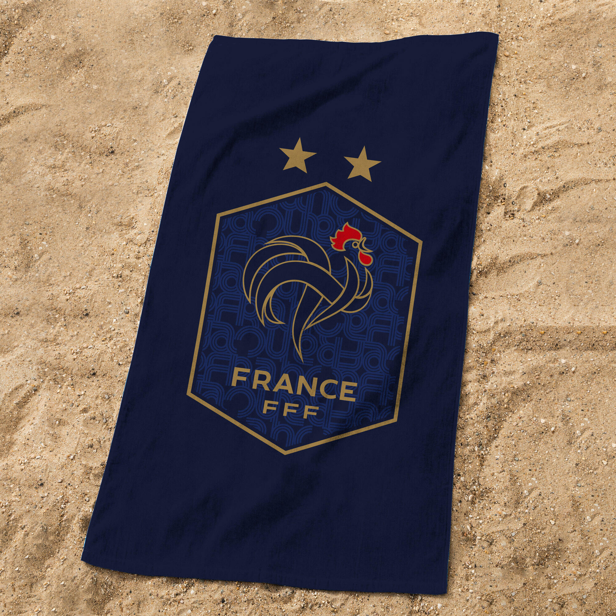 Serviette de bain 75x150 cm 100% coton foot France - Triomphe 2/3