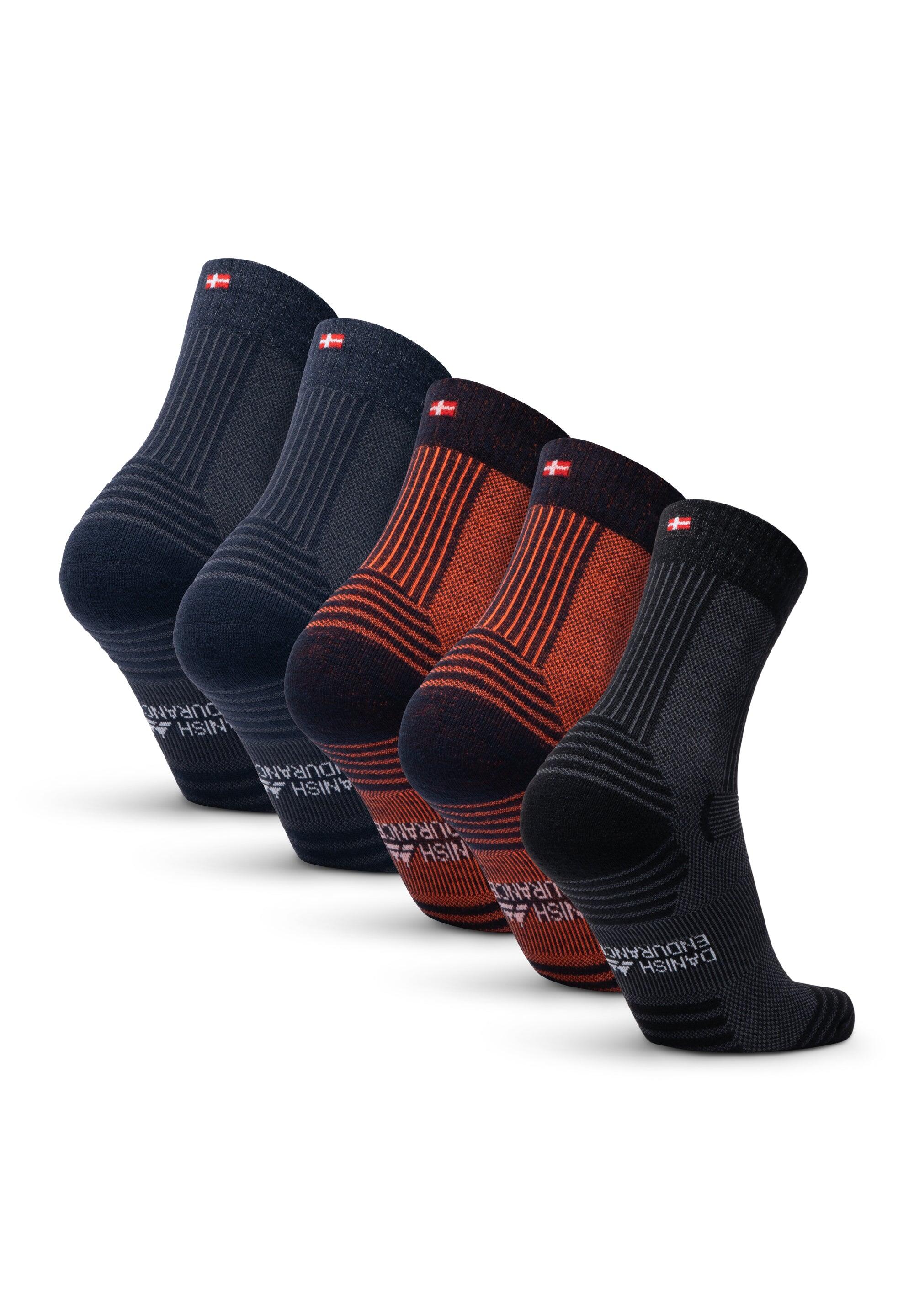 Calcetines de senderismo 5 pares Ligeros de Lana Merino Transpirables y Cálidos 2/4