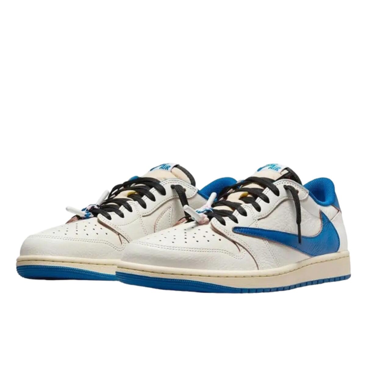 Zapatillas  1 Retro Low OG SP Fragment x Travis Scott Sail Military Blue 3/5