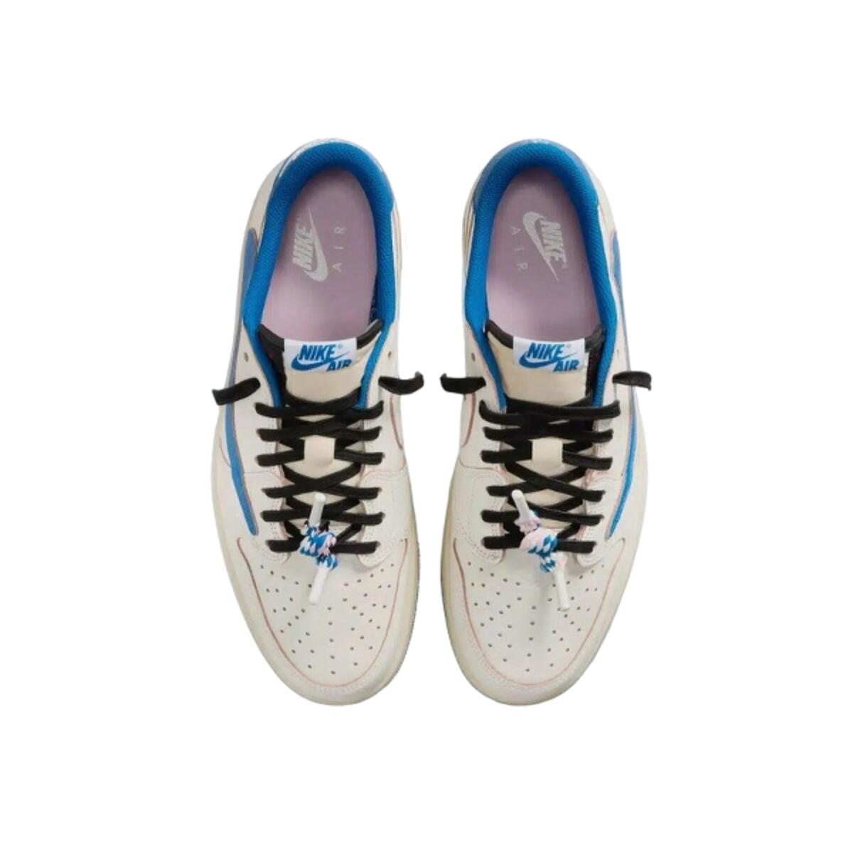 Zapatillas  1 Retro Low OG SP Fragment x Travis Scott Sail Military Blue 5/5