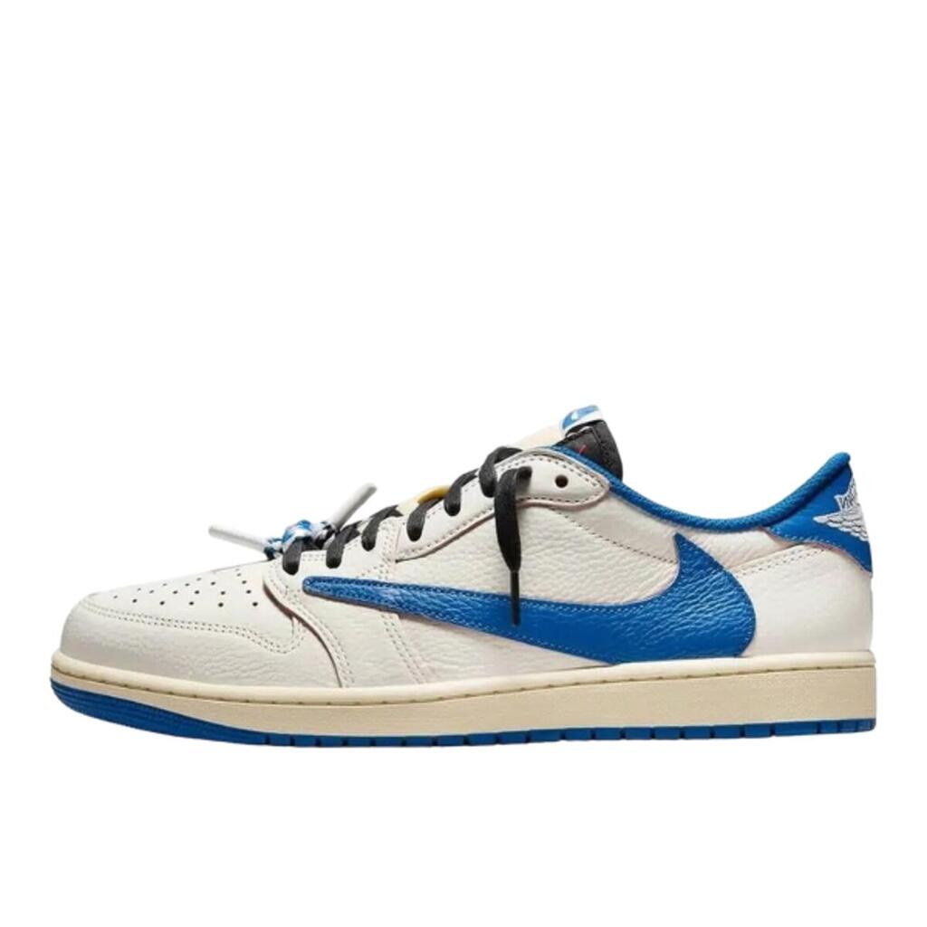 Jordan 1 Retro Low OG SP Fragment x Travis Scott Sail Military Blue