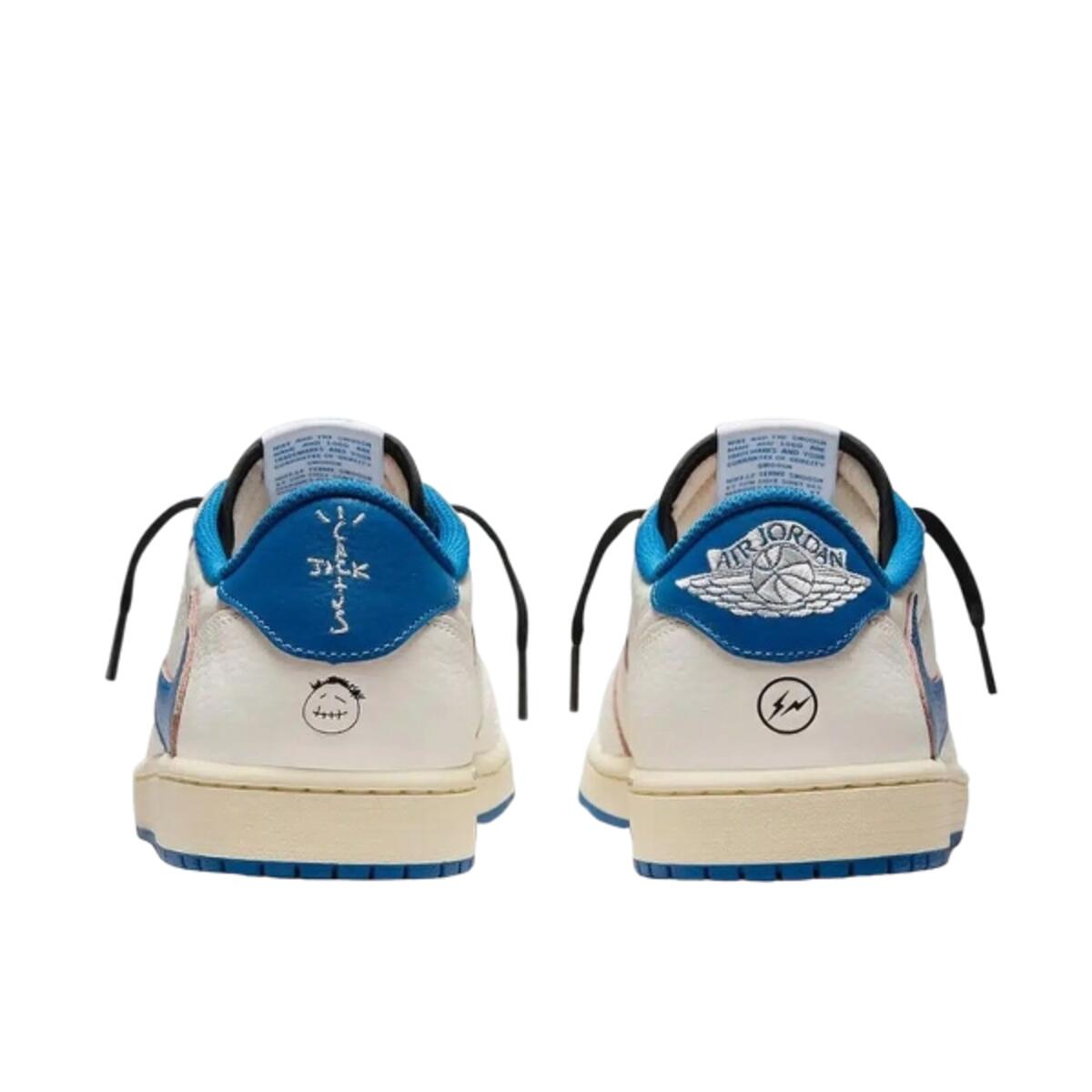 Zapatillas  1 Retro Low OG SP Fragment x Travis Scott Sail Military Blue 4/5