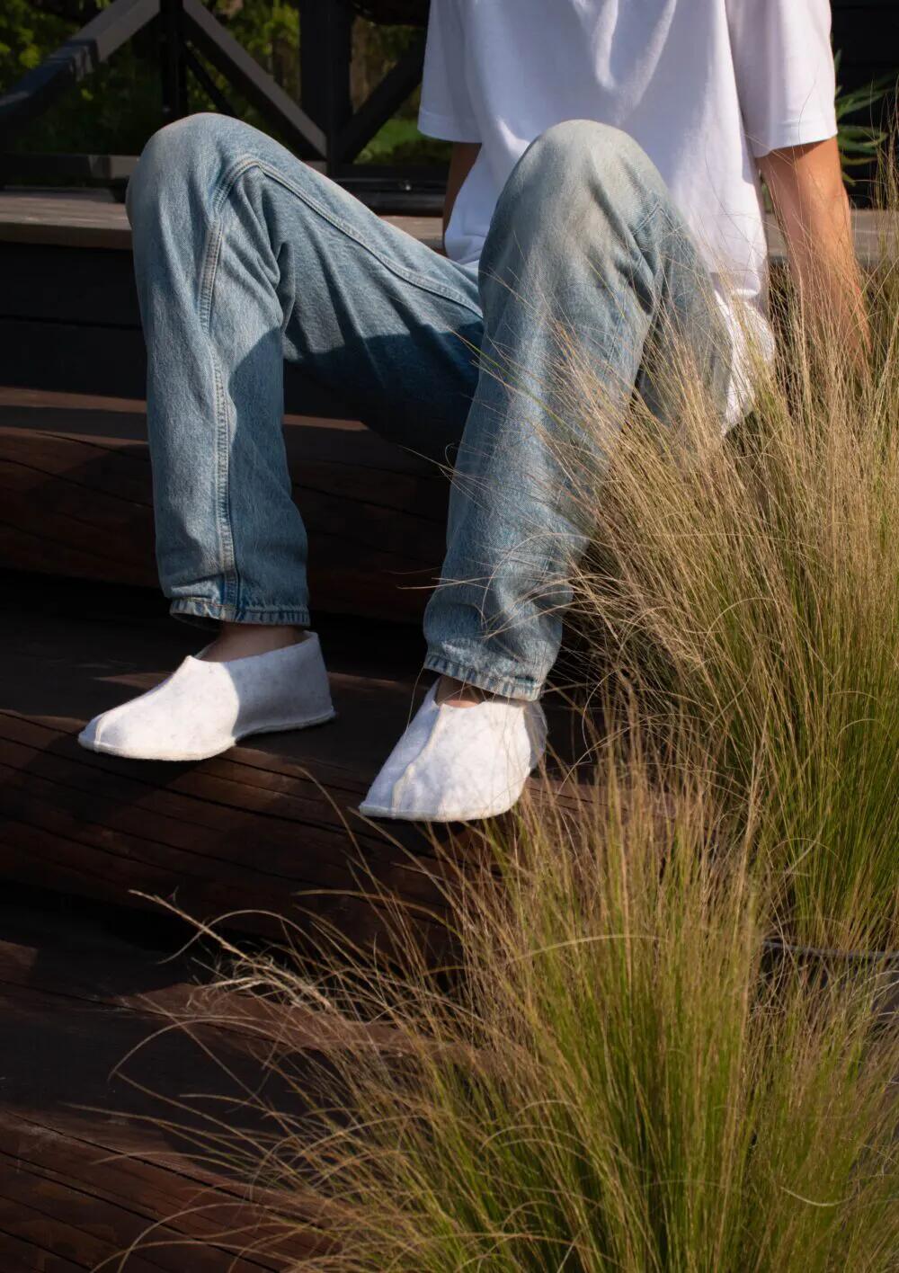 OmaKing Zapatillas Slip-On Forro Blanco - Talla 37-38 5/6